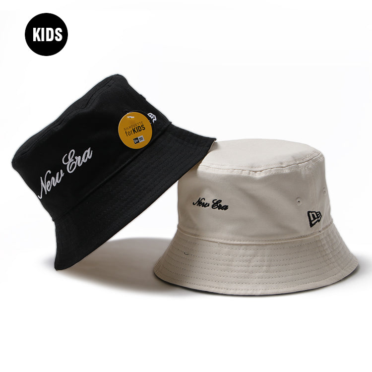 New Era Kids Basic Black White Reversible Bucket Hat