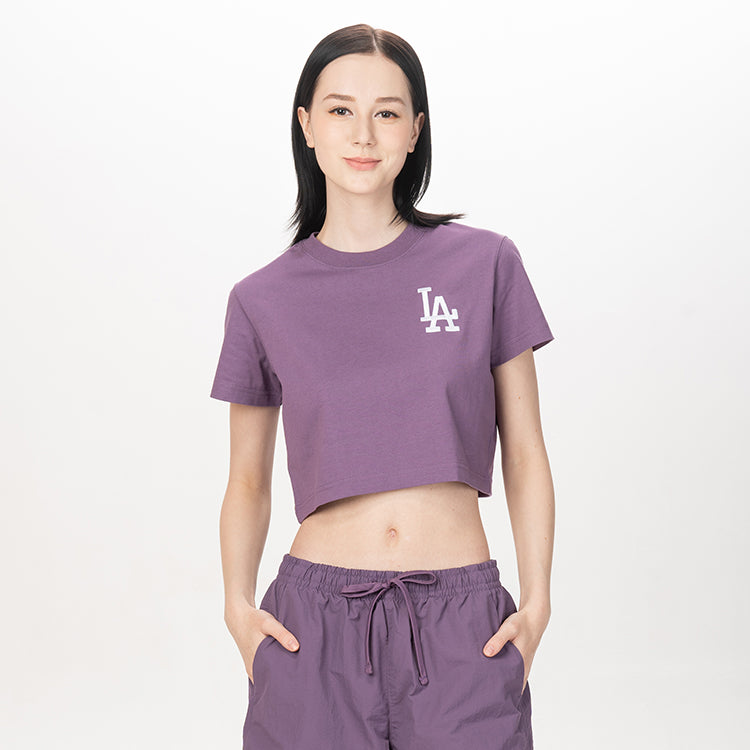 Los Angeles Dodgers MLB Color Era Purple Dusk  Women Crop Top Tee