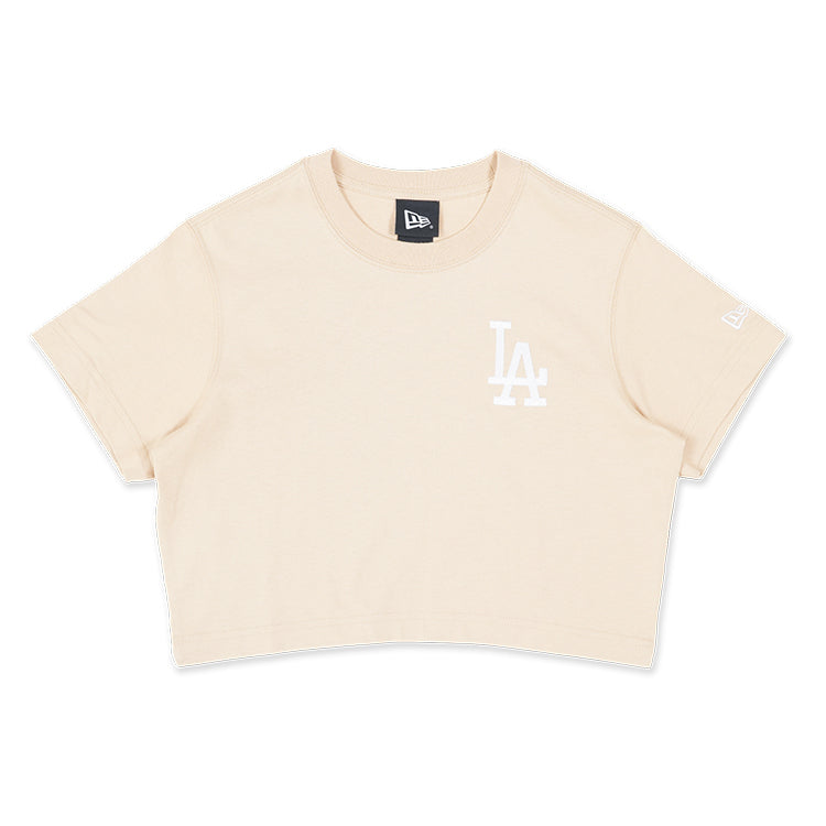 Los Angeles Dodgers MLB Color Era Oat Milk Women Crop Top Tee