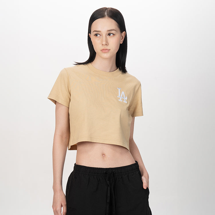 Los Angeles Dodgers MLB Color Era Oat Milk Women Crop Top Tee