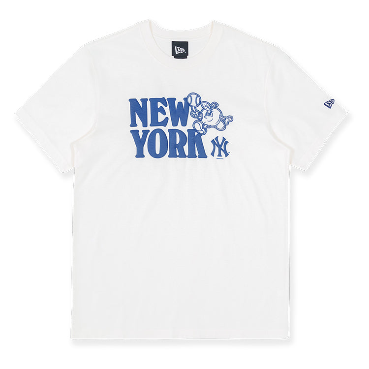 New York Yankees MLB City Vibe Cartoon White Short Sleeve T-Shirt