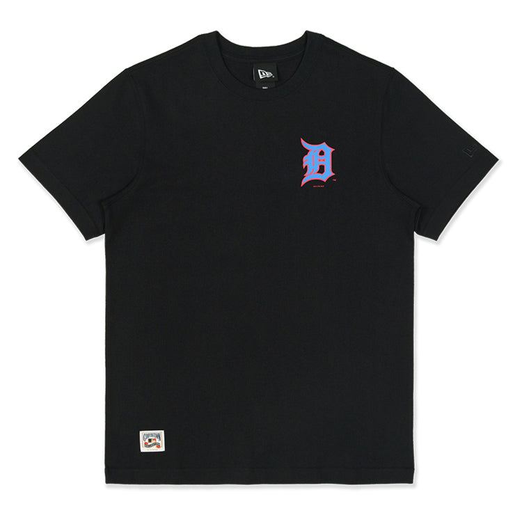 Detroit Tigers MLB Cooperstown 2000 Neon Black Short Sleeve T-Shirt