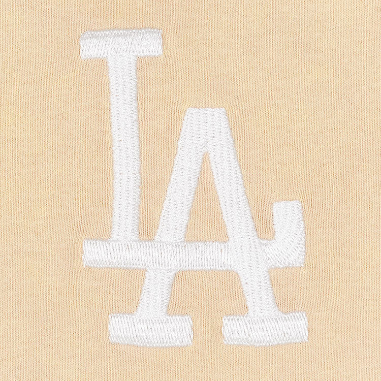 Los Angeles Dodgers MLB Broken World Acid Wash Oat Milk Short Sleeve T-Shirt