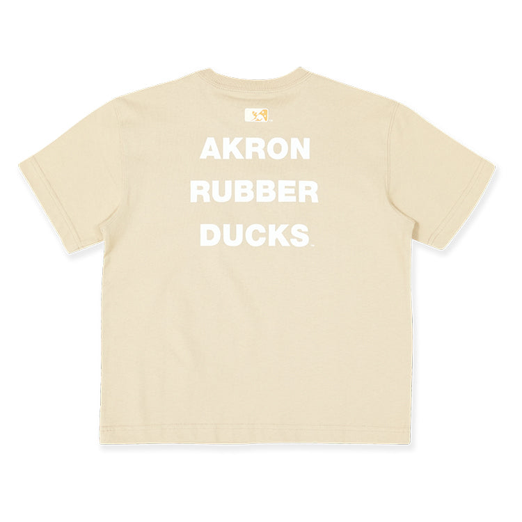 Akron RubberDucks MLB Kids Mesh Oat Milk Short Sleeves Youth Kids T-Shirt