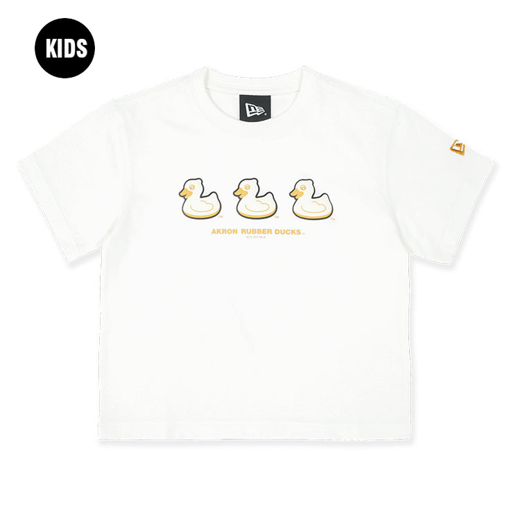 Akron RubberDucks MLB Kids Mesh White Short Sleeves Youth Kids T-Shirt