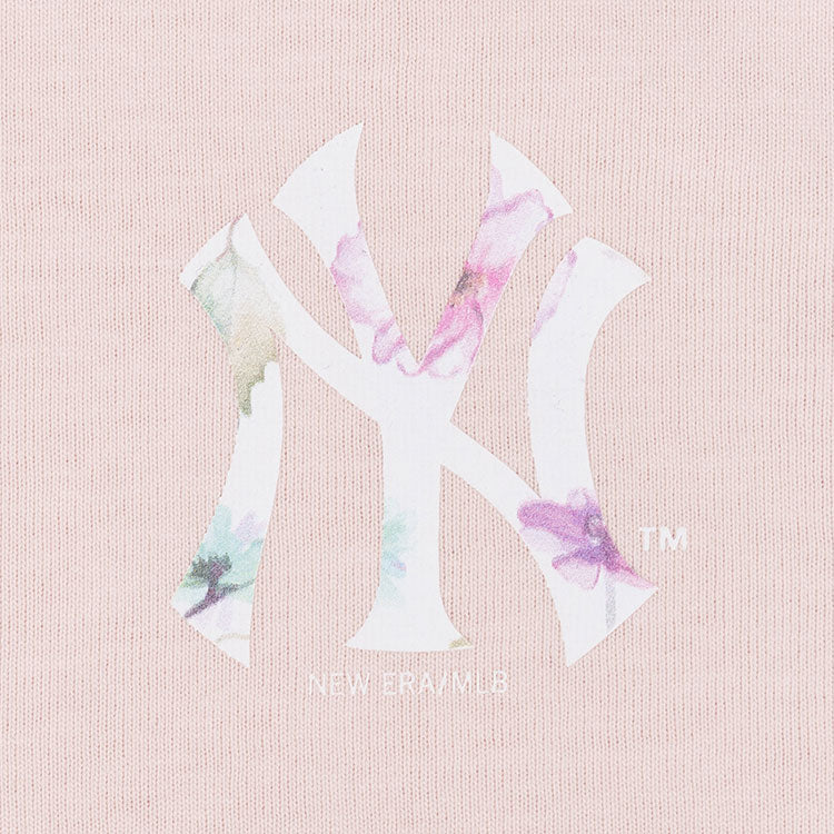 New York Yankees MLB Floral Women Cotton Candy Short Sleeve T-Shirt