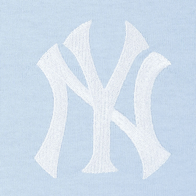 New York Yankees MLB Color Era Soft Blue Women Crop Top Tee