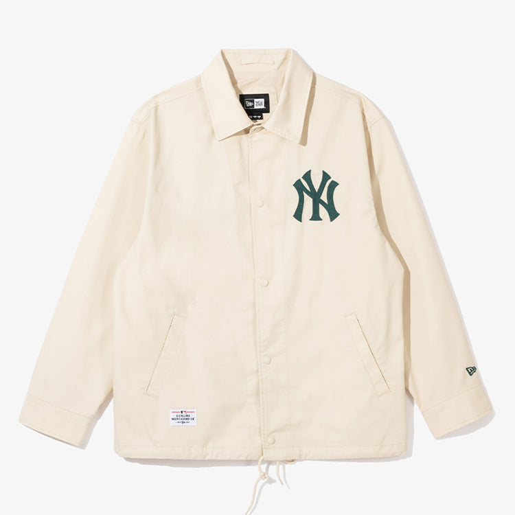 New York Yankees MLB Coach Jacket Pearled Ivory