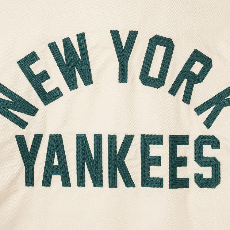 New York Yankees MLB Coach Jacket Pearled Ivory