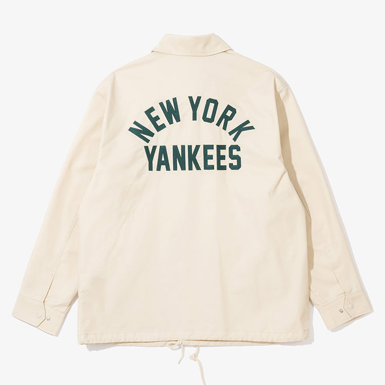 New York Yankees MLB Coach Jacket Pearled Ivory