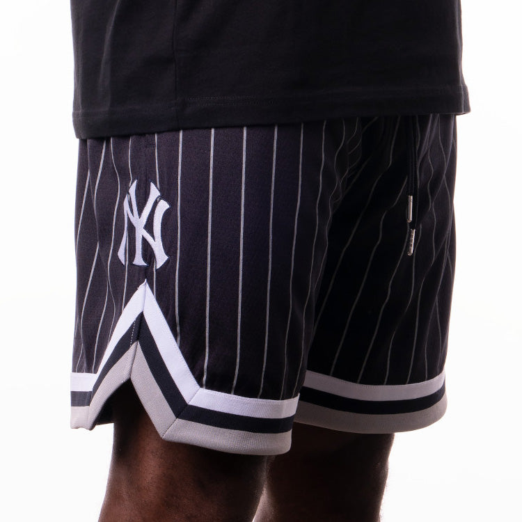 New York Yankees MLB East Coast Navy Pinstripe Mesh Shorts