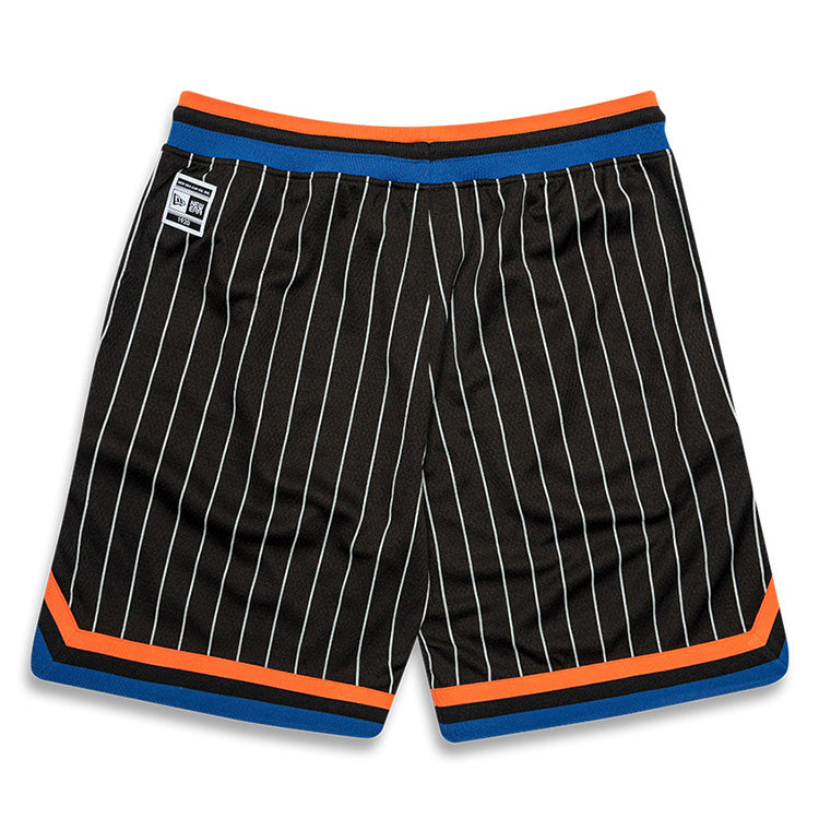 New York Mets MLB East Coast Black Pinstripe Mesh Shorts