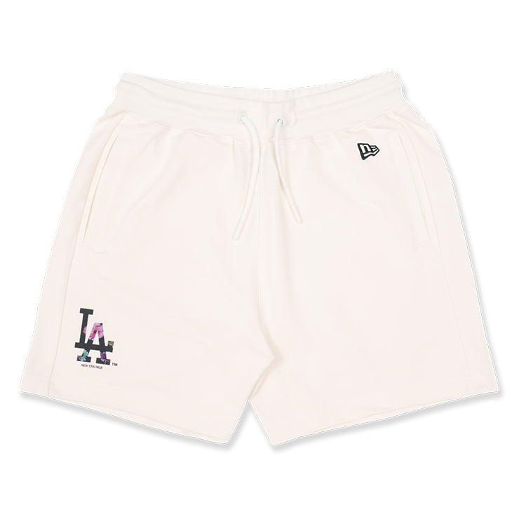 Los Angeles Dodgers MLB Floral Women Ivory Shorts