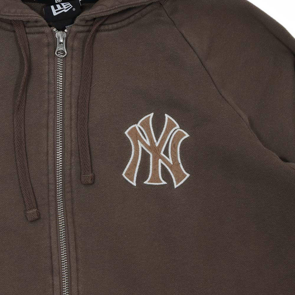 New Era New York Yankees MLB Academy Club Brown Hoodie Knit Jacket