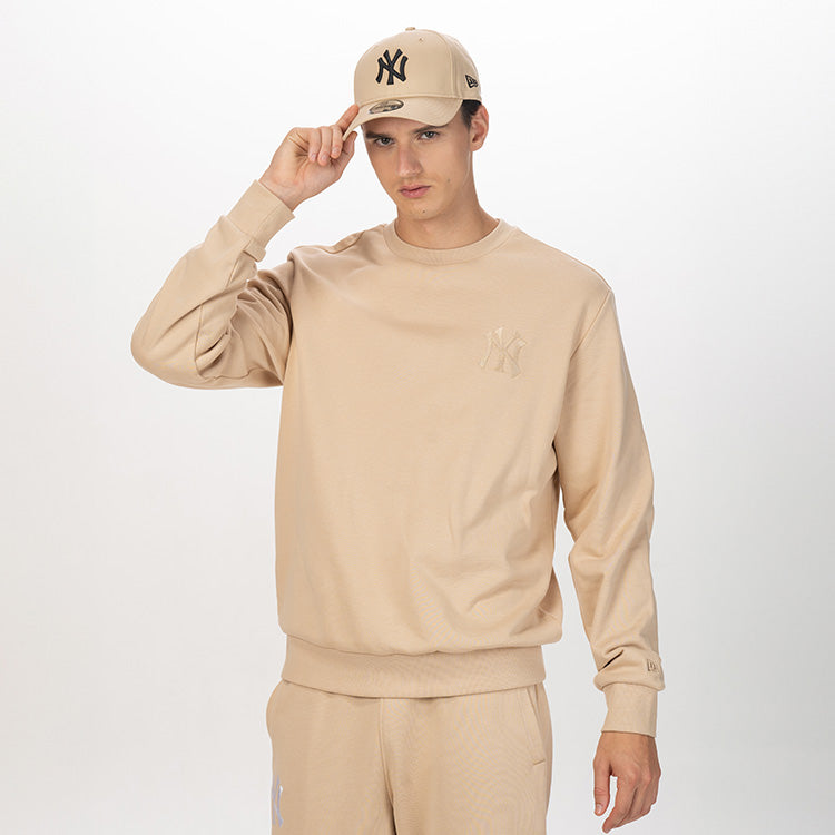 New York Yankees MLB Color Era Oat Milk Pullover Sweatshirt