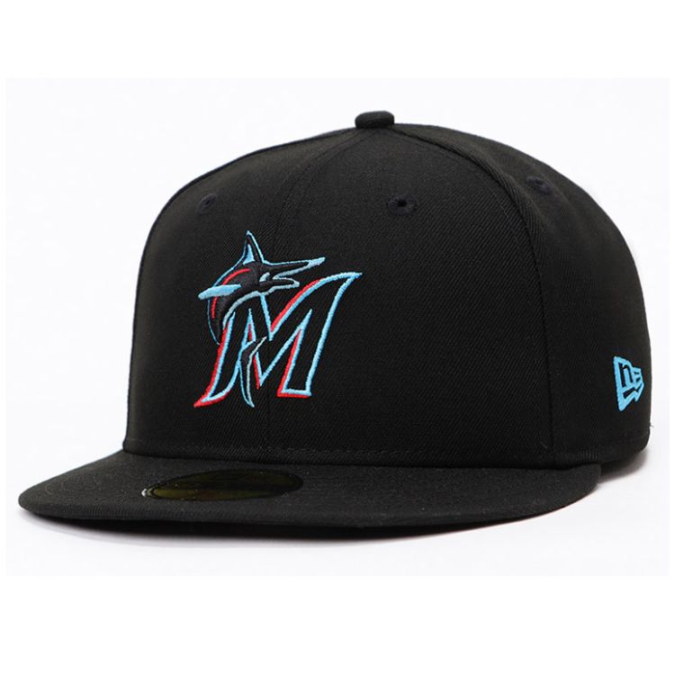 Miami Marlins MLB AC Perf GM 2019 Black 59FIFTY Cap (ESSENTIAL)