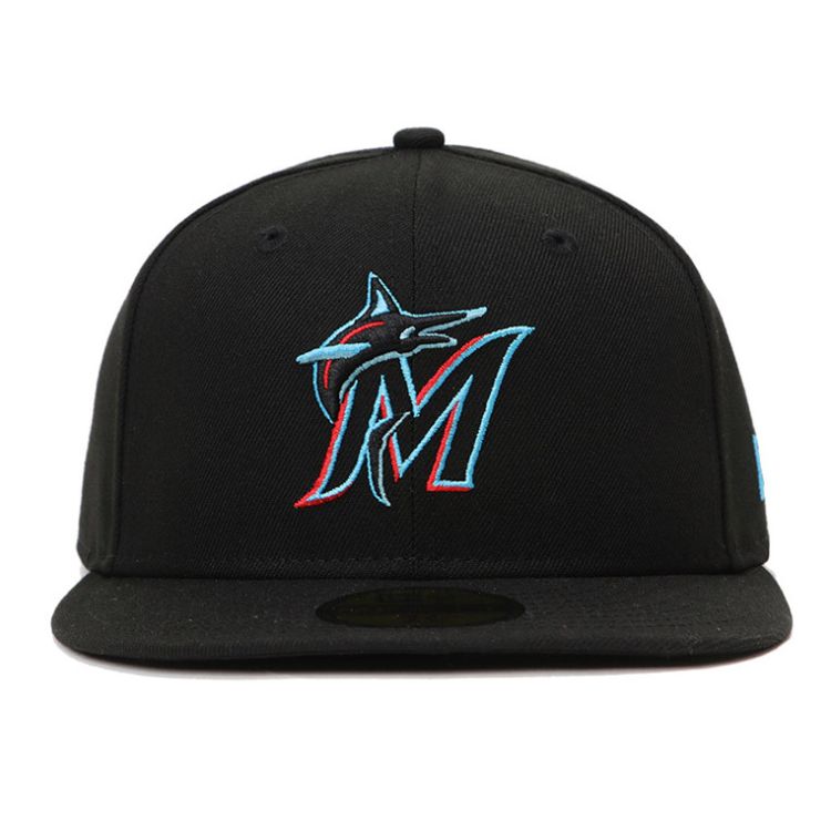 Miami Marlins MLB AC Perf GM 2019 Black 59FIFTY Cap (ESSENTIAL)