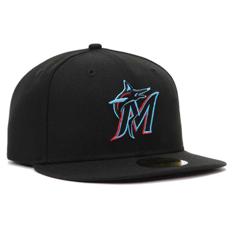 Miami Marlins MLB AC Perf GM 2019 Black 59FIFTY Cap (ESSENTIAL)