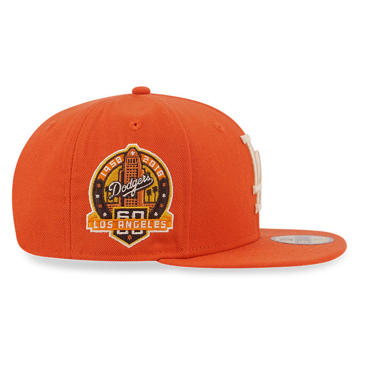 Los Angeles Dodgers MLB Campfire Burnt Orange 59FIFTY Fitted Cap