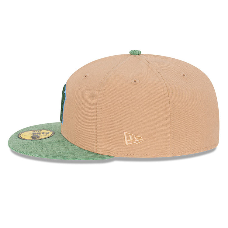 New York Yankees MLB Oasis Corduroy Green Camel 59FIFTY Fitted Cap