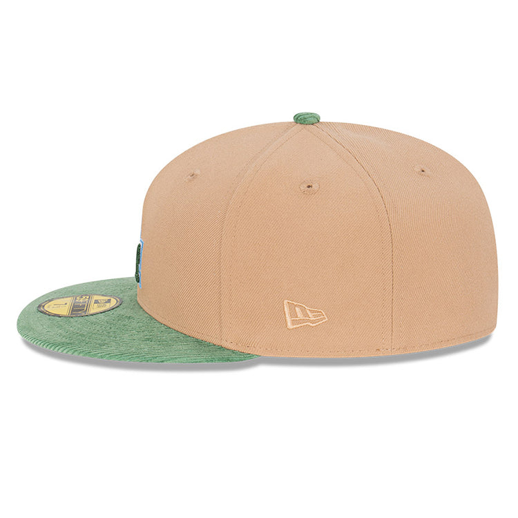 Los Angeles Dodgers MLB Oasis Corduroy Green Camel 59FIFTY Fitted Cap