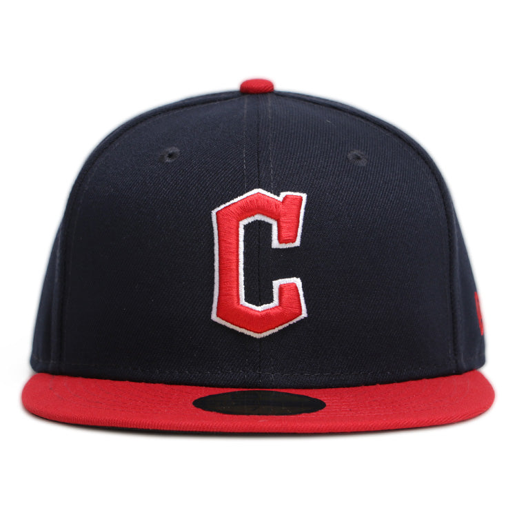 Cleveland Guardians MLB AC Perf Scarlet Navy 59FIFTY Fitted Cap