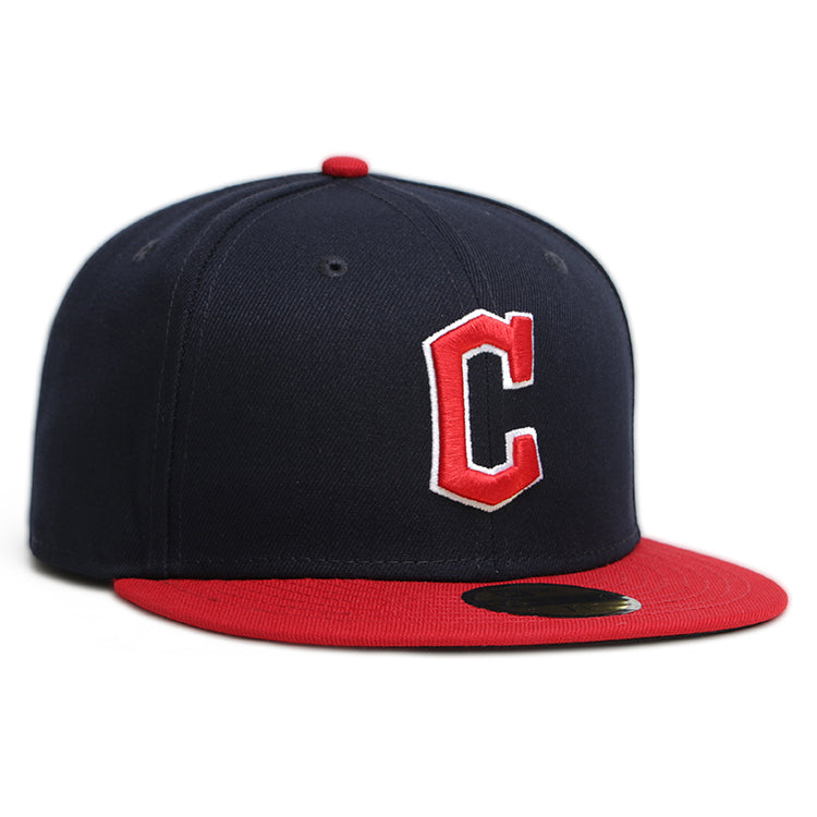 Cleveland Guardians MLB AC Perf Scarlet Navy 59FIFTY Fitted Cap