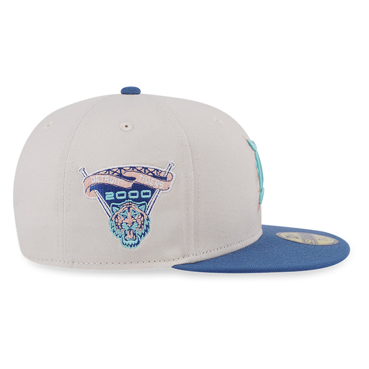 Detroit Tigers MLB Cooperstown Ocean Drive Blue Ivory 59FIFTY Fitted Cap