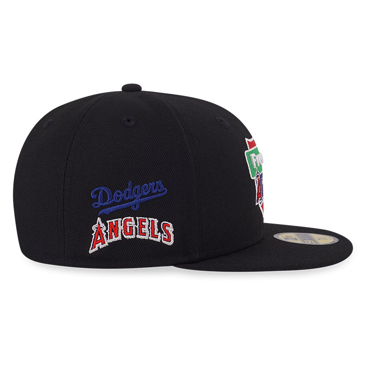 Los Angeles Angels &amp; Los Angeles Dodgers MLB Freeway Series Black 59FIFTY Fitted Cap