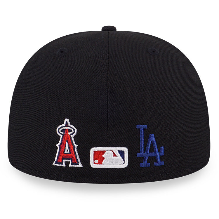 Los Angeles Angels &amp; Los Angeles Dodgers MLB Freeway Series Black 59FIFTY Fitted Cap