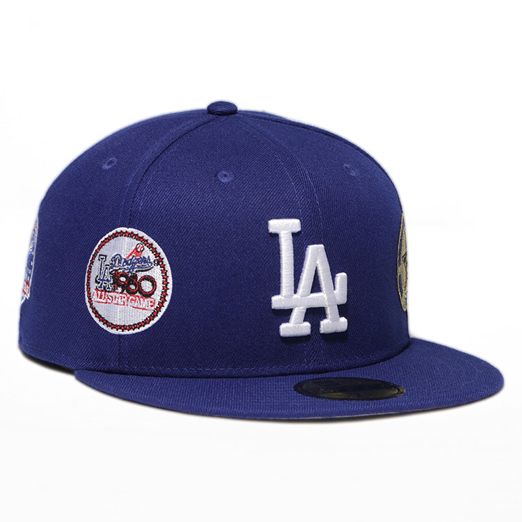 Los Angeles Dodgers MLB Cooperstown Multi Patch Dark Royal 59FIFTY Fitted Cap