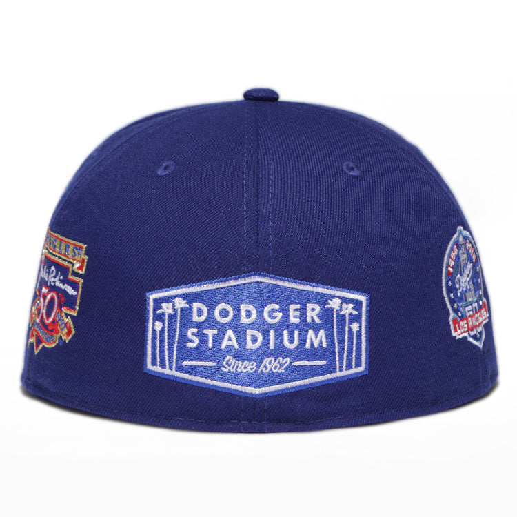 Los Angeles Dodgers MLB Cooperstown Multi Patch Dark Royal 59FIFTY Fitted Cap