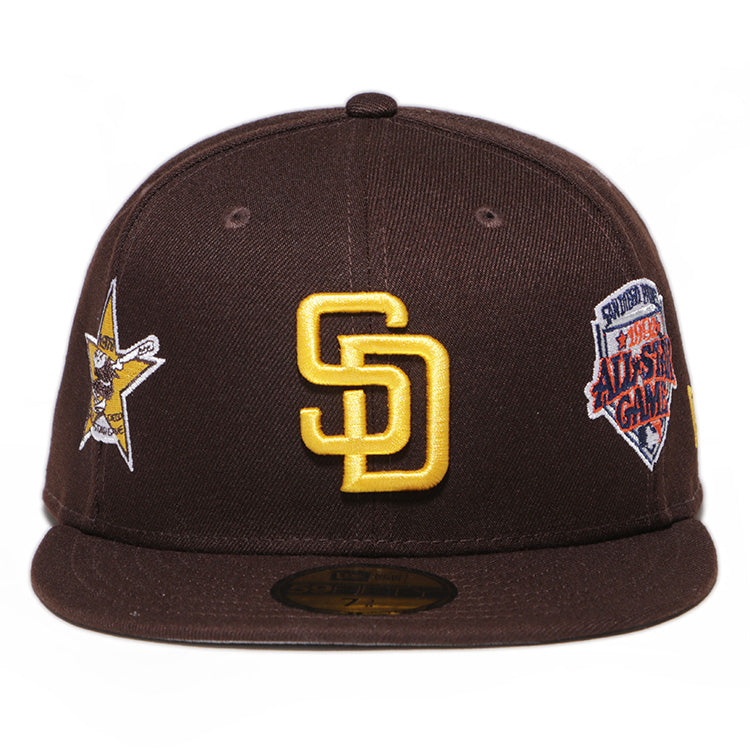 San Diego Padres MLB Cooperstown Multi Patch Brown 59FIFTY Fitted Cap