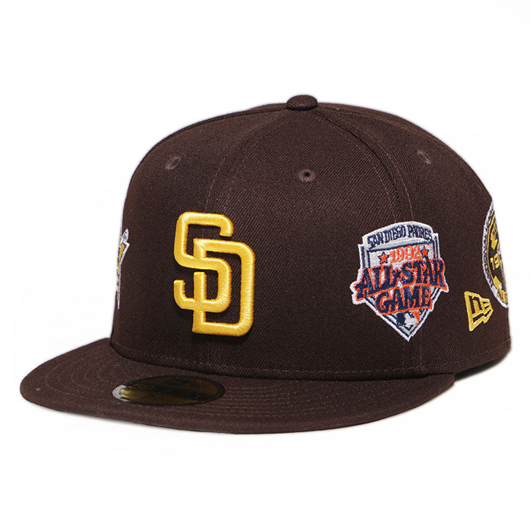 San Diego Padres MLB Cooperstown Multi Patch Brown 59FIFTY Fitted Cap