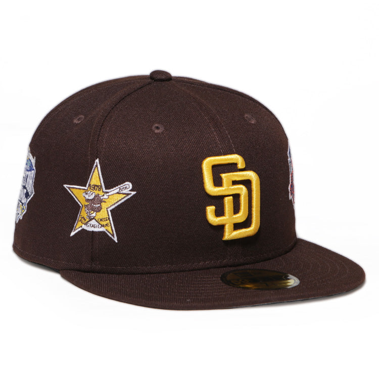 San Diego Padres MLB Cooperstown Multi Patch Brown 59FIFTY Fitted Cap