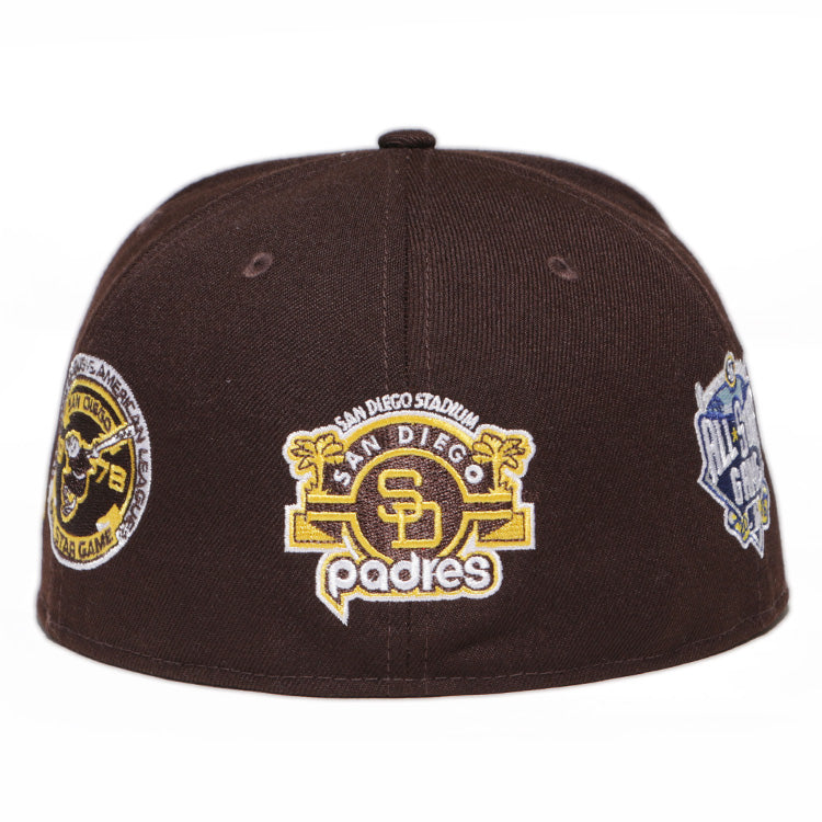 San Diego Padres MLB Cooperstown Multi Patch Brown 59FIFTY Fitted Cap