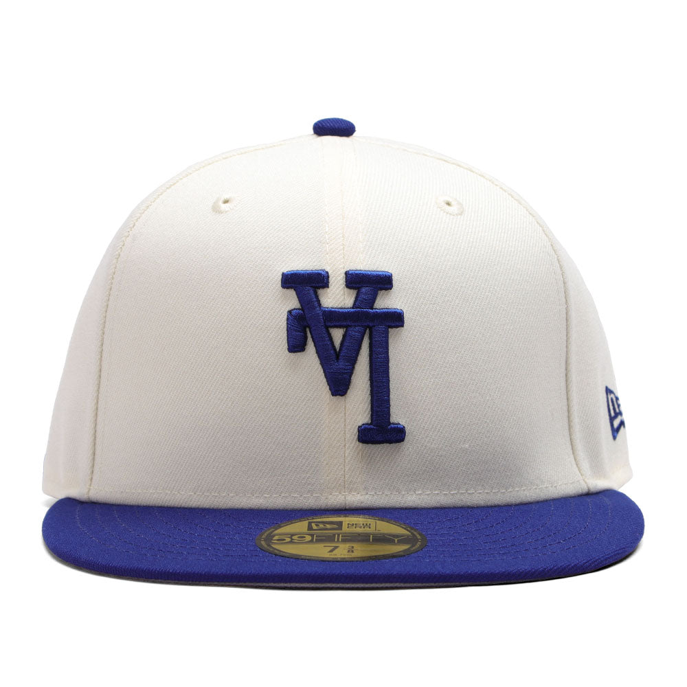 Los Angeles Dodgers Upside Down Cream Dark Royal 59FIFTY Fitted Cap