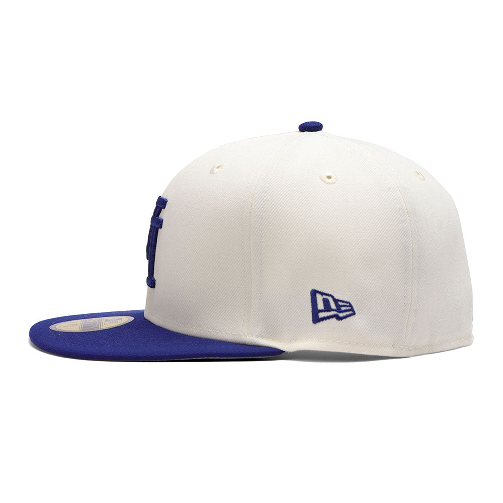 Los Angeles Dodgers Upside Down Cream Dark Royal 59FIFTY Fitted Cap