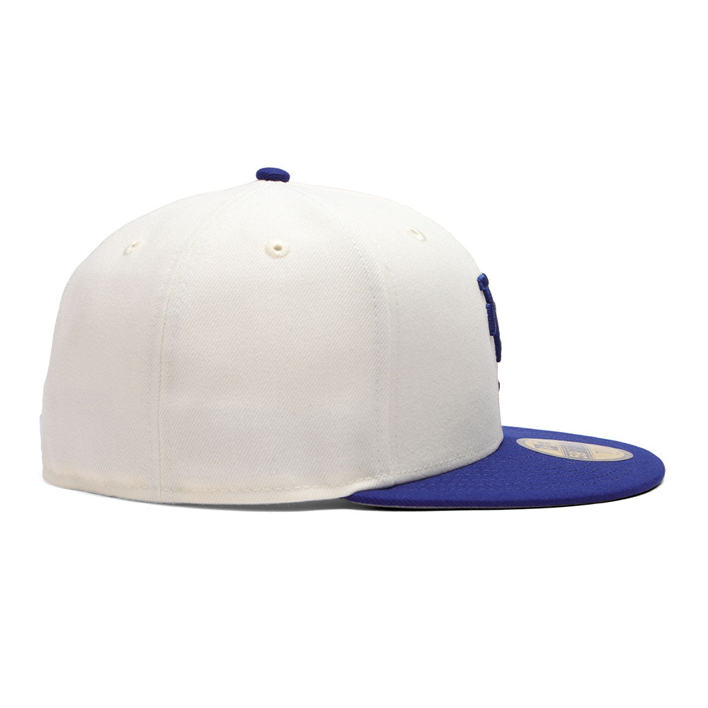 Los Angeles Dodgers Upside Down Cream Dark Royal 59FIFTY Fitted Cap