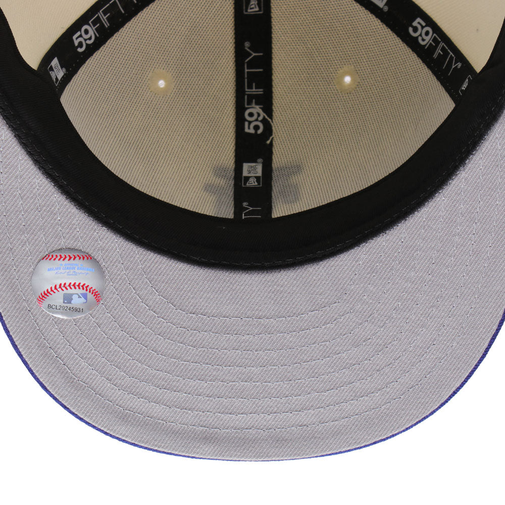 Los Angeles Dodgers Upside Down Cream Dark Royal 59FIFTY Fitted Cap