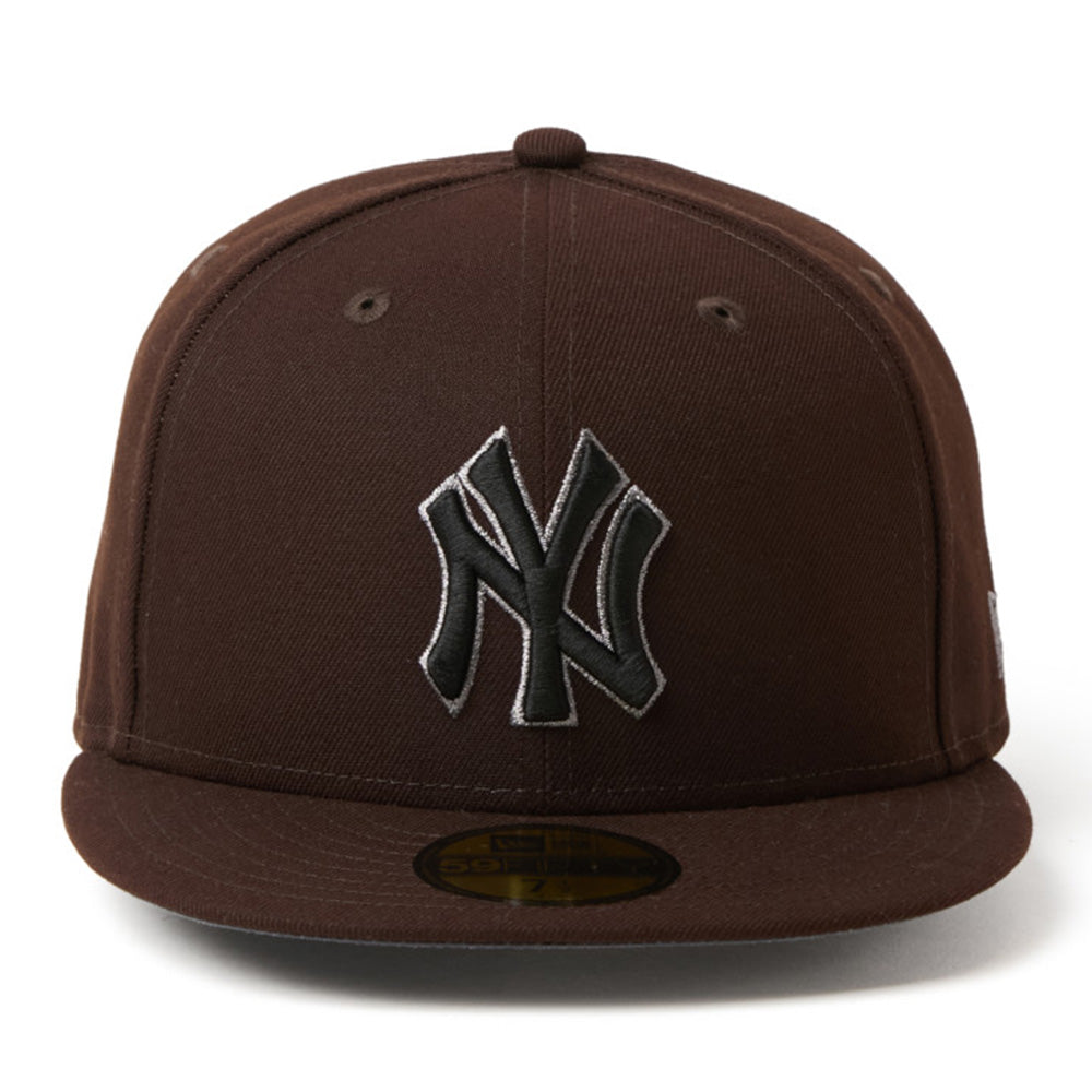 New Era New York Yankees Metallic Pewter Burnt Wood 59FIFTY Fitted Cap