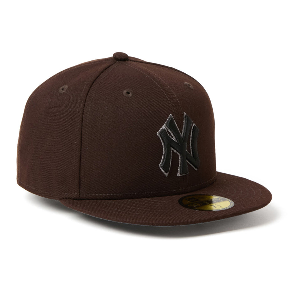 New Era New York Yankees Metallic Pewter Burnt Wood 59FIFTY Fitted Cap
