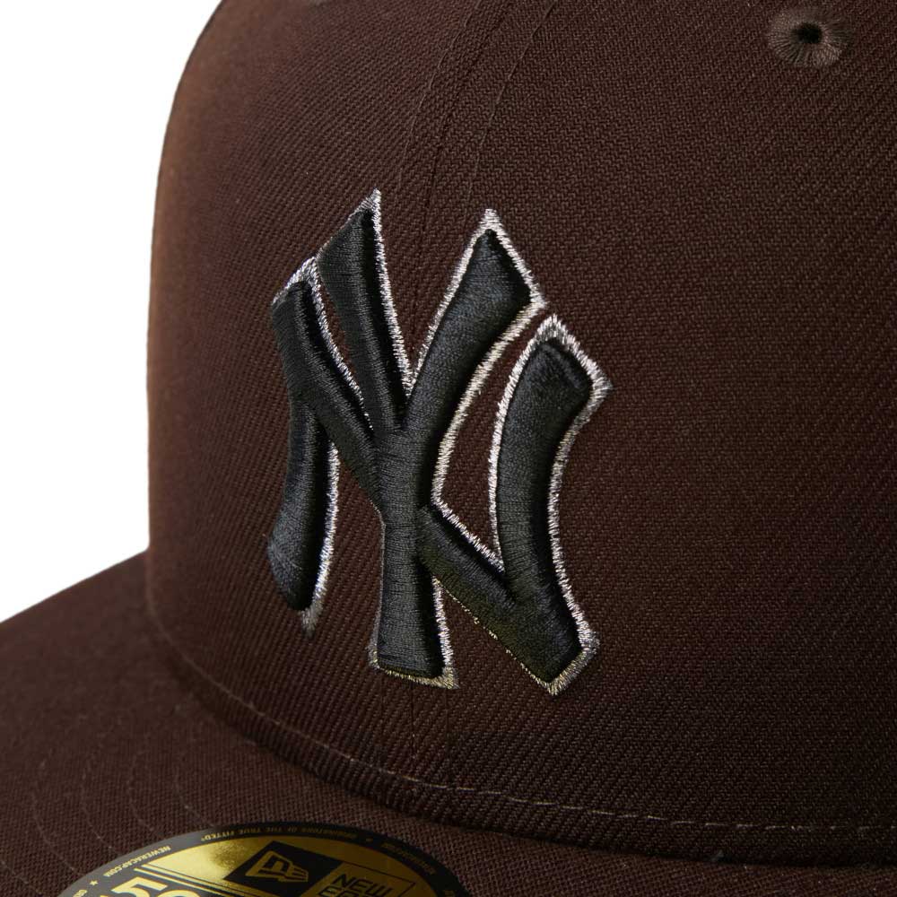 New Era New York Yankees Metallic Pewter Burnt Wood 59FIFTY Fitted Cap