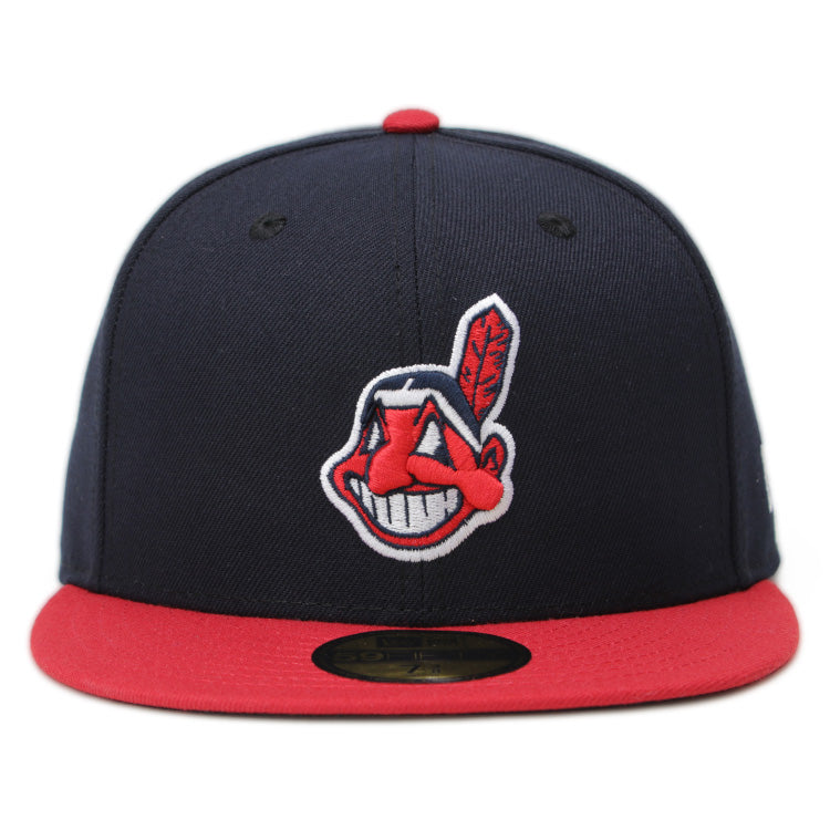 Cleveland Indians MLB AC Perf Navy Blue Red 59FIFTY Fitted Cap (ESSENTIAL)