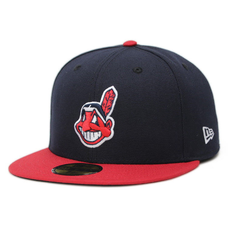 Cleveland Indians MLB AC Perf Navy Blue Red 59FIFTY Fitted Cap (ESSENTIAL)