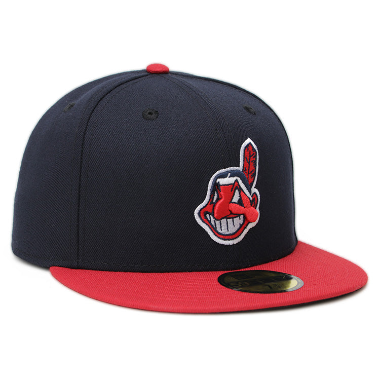 Cleveland Indians MLB AC Perf Navy Blue Red 59FIFTY Fitted Cap (ESSENTIAL)