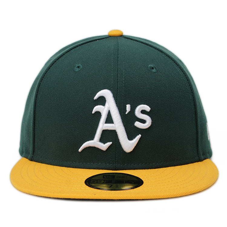 Oakland Athletics MLB AC Perf Yellow Green 59FIFTY Fitted Cap (ESSENTIAL)