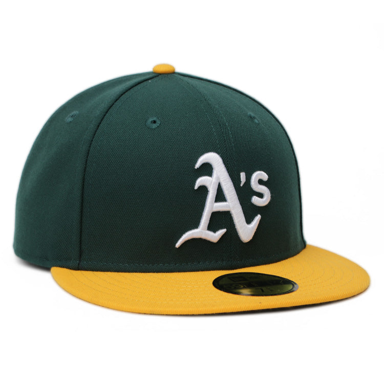 Oakland Athletics MLB AC Perf Yellow Green 59FIFTY Fitted Cap (ESSENTIAL)