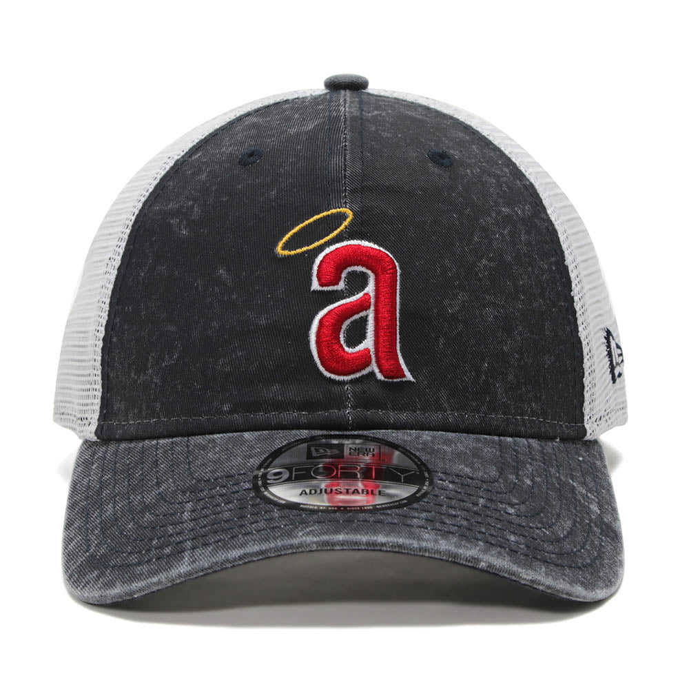 California Angels MLB Coop Black 9FORTY Trucker Cap