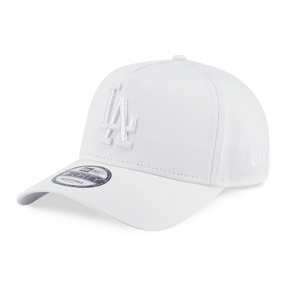 New Era Los Angeles Dodgers MLB Tonal Visor Hit Optic White 9FORTY A-Frame Adjustable Cap